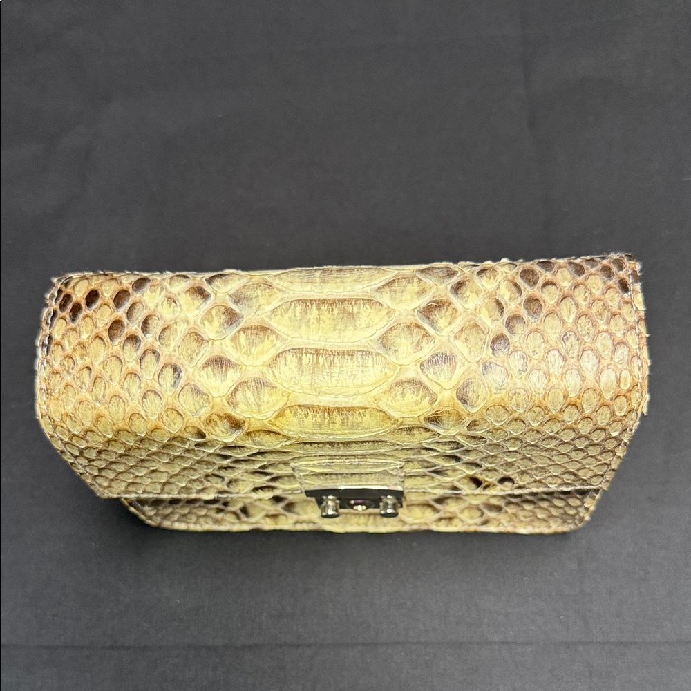 Python Crossbody Bag with Chain Strap - image 9